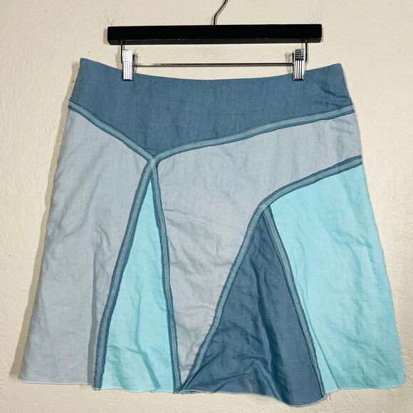 Yaly Couture Patchwork Pencil Skirt Zip Side No Stretch Knee - 31 - Picture 3 of 4